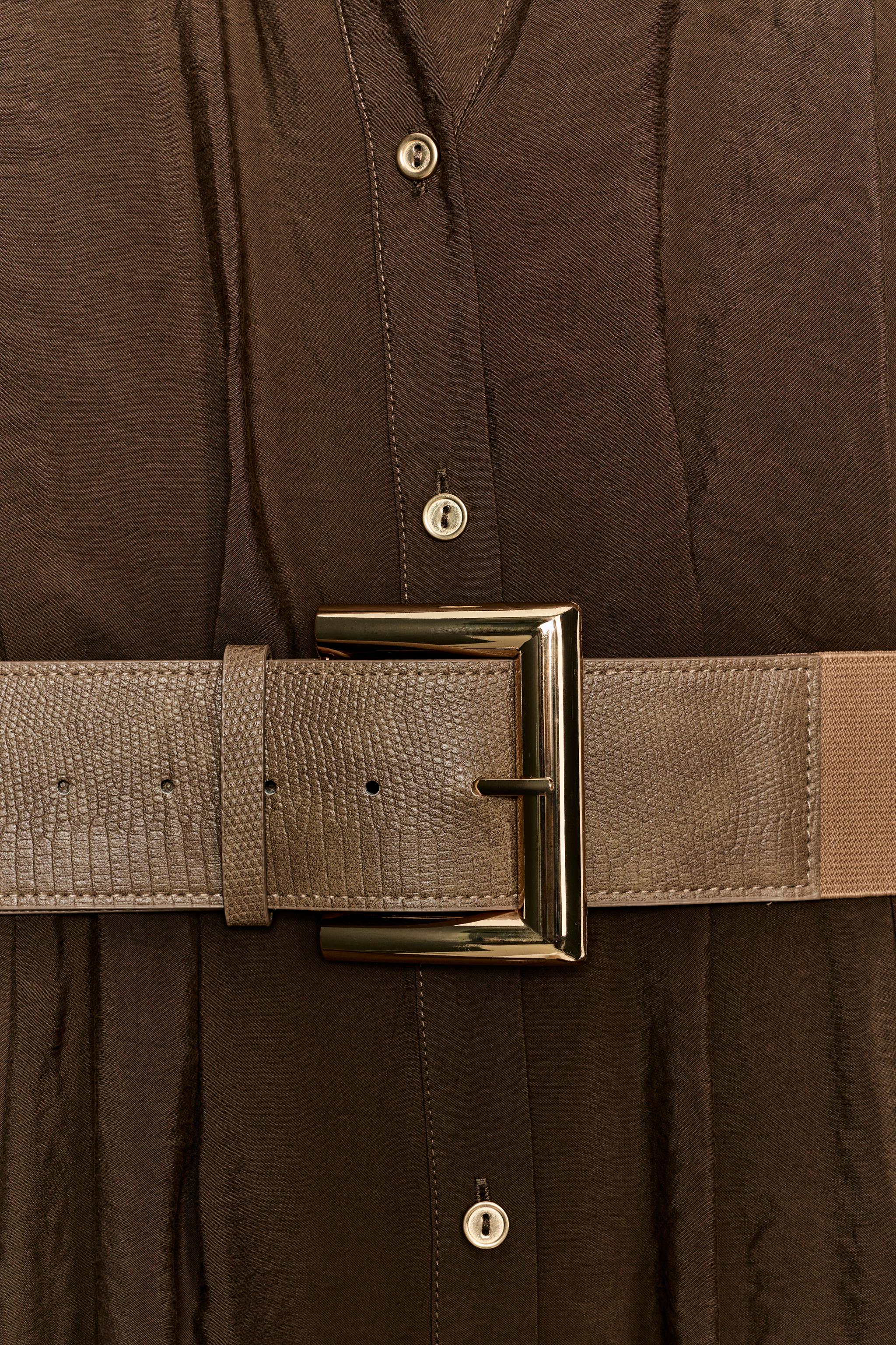 BELTED MIDI DRESS